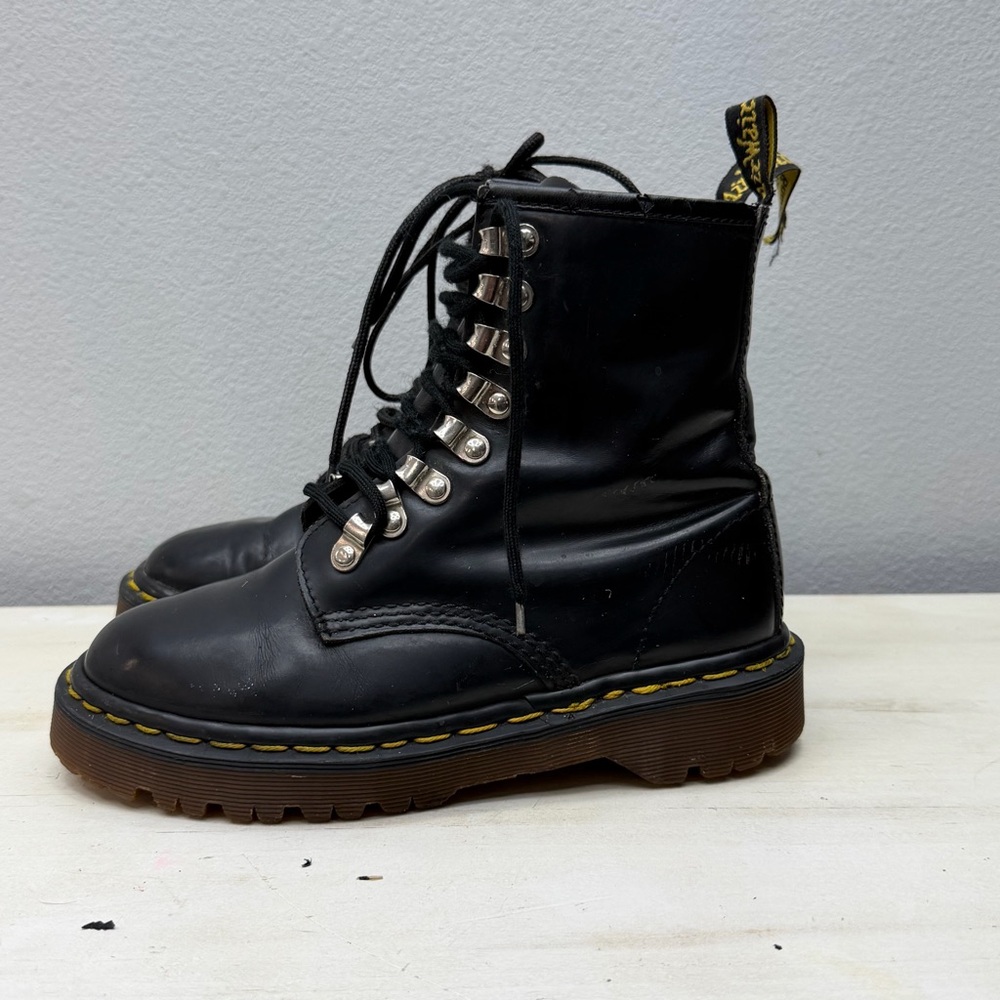 Dr. Martens Black Patent Leather Y2K “Made In England” Boots Size 8